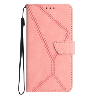 Peněženkové pouzdro Embossing Pattern Stitchy case růžové T Phone T