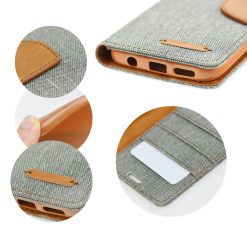Peněženkové pouzdro Canvas Book šedé – Apple iPhone 5/5S/SE | Levné Kryty | Levné Kryty | Levné Kryty