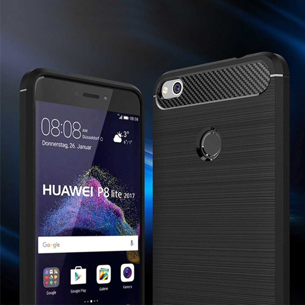 Zadní kryt Carbon modrý – Huawei P8 Lite 2017 / P9 Lite 2017 / Honor 8 Lite | Levné Kryty | Levné Kryty | Levné Kryty
