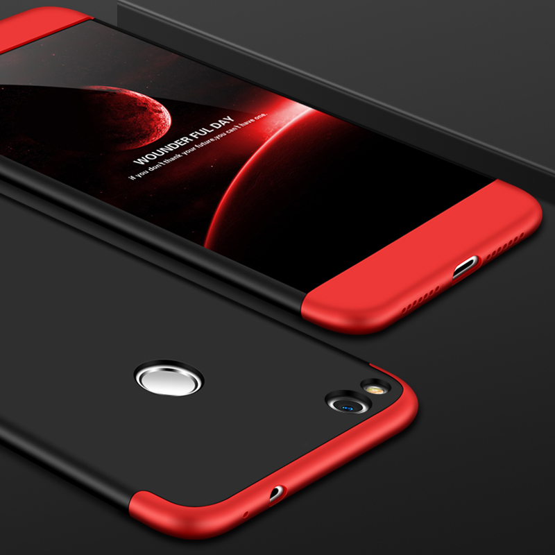Oboustranné pouzdro 360 Full body protection černo-červené – Huawei P9 Lite 2017 / Huawei P8 Lite 2017 / Honor 8 Lite | Levné Kryty | Levné Kryty | Levné Kryty