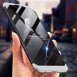Oboustranné pouzdro 360 Full body protection černo-stříbrné – Huawei P20 Lite | Levné Kryty | Levné Kryty | Levné Kryty