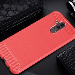 Zadní kryt Carbon červený – Huawei Mate 20 lite | Levné Kryty | Levné Kryty | Levné Kryty