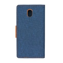 Peněženkové pouzdro Canvas Book modré – Samsung Galaxy J5 2017 | Levné Kryty | Levné Kryty | Levné Kryty