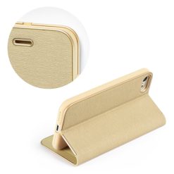 Knížkové pouzdro Luna Book zlaté – Apple iPhone 6/6S | Levné Kryty | Levné Kryty | Levné Kryty