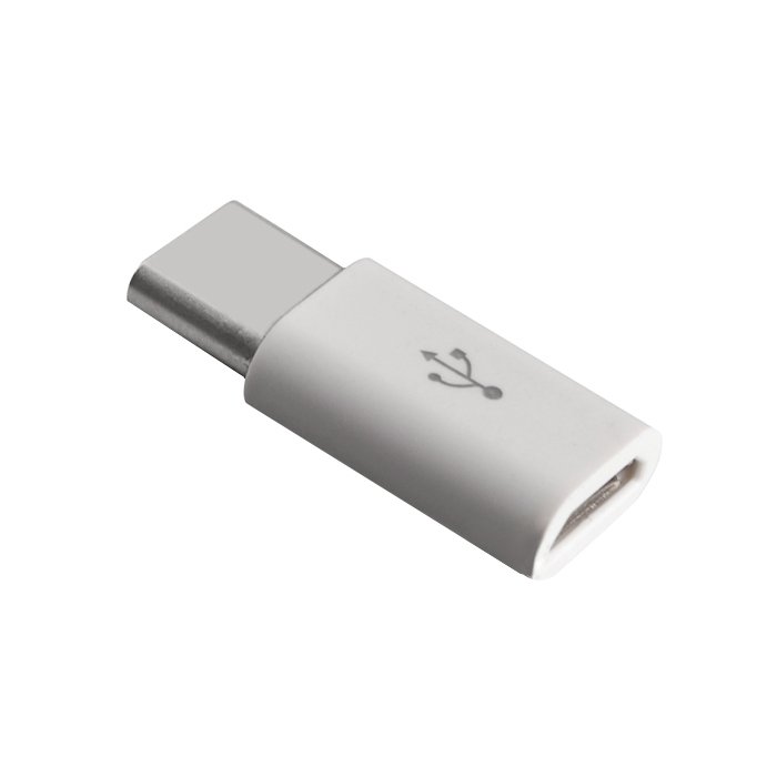 Redukce z Micro USB na USB-C bílá
