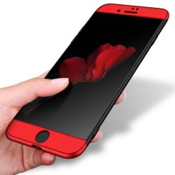 Oboustranné pouzdro 360 Full body protection černo-červené – iPhone 7 / 8 | Levné Kryty | Levné Kryty | Levné Kryty
