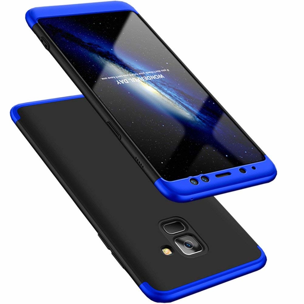 Oboustranné pouzdro 360 Full body protection černo-modré – Samsung Galaxy A8 2018 | Levné Kryty | Levné Kryty | Levné Kryty