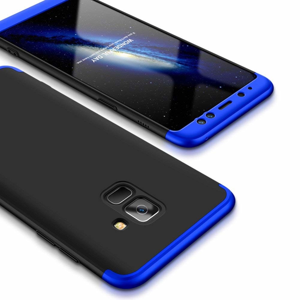 Oboustranné pouzdro 360 Full body protection černo-modré – Samsung Galaxy A8 2018 | Levné Kryty | Levné Kryty | Levné Kryty