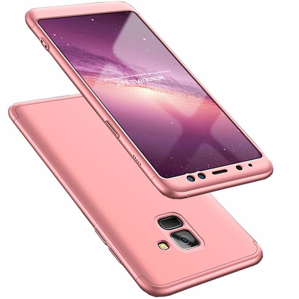 Oboustranné pouzdro 360 Full body protection růžové – Samsung Galaxy A8 2018 | Levné Kryty | Levné Kryty | Levné Kryty