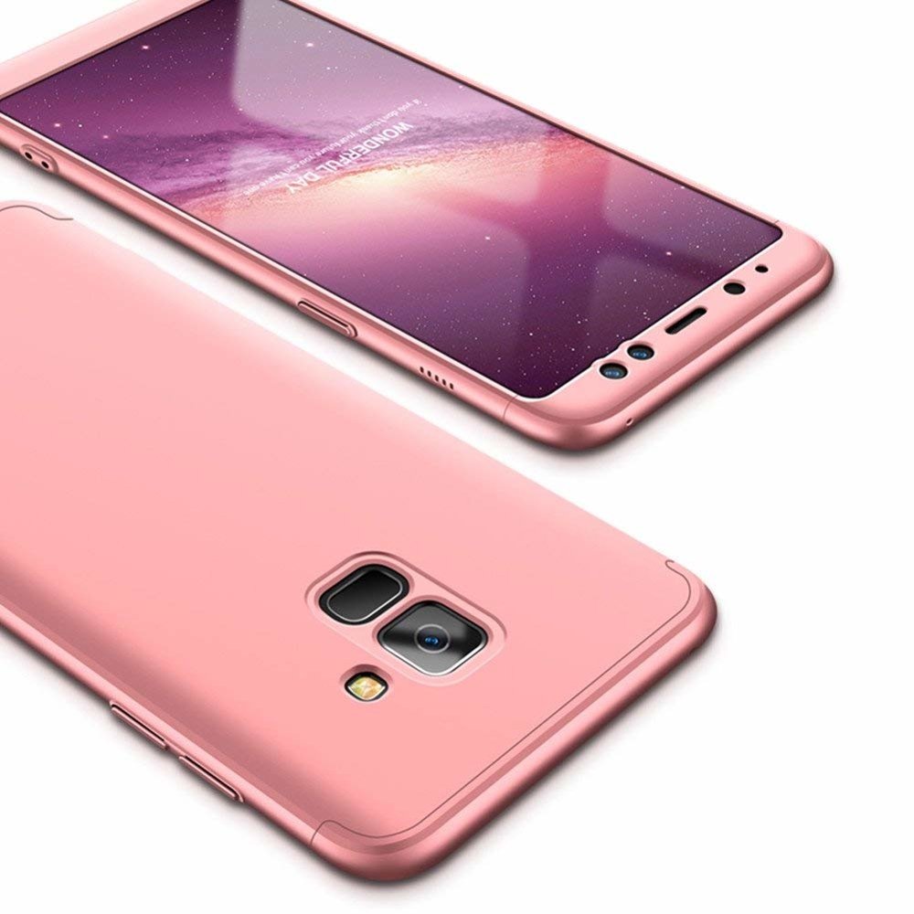 Oboustranné pouzdro 360 Full body protection růžové – Samsung Galaxy A8 2018 | Levné Kryty | Levné Kryty | Levné Kryty