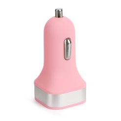 Nabíječka do auta na 2 USB růžová | Levné Kryty | Levné Kryty | Levné Kryty