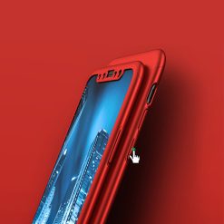 Pouzdro iPaky 360 Protection Full Body červené + Tvrzené sklo – iPhone X / XS | Levné Kryty | Levné Kryty | Levné Kryty