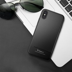 Zadní kryt iPaky Carbon Fiber černý – iPhone X / XS | Levné Kryty | Levné Kryty | Levné Kryty