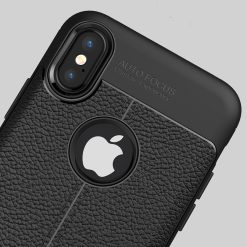 Zadní kryt litchi pattern černý – iPhone X / XS | Levné Kryty | Levné Kryty | Levné Kryty