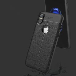 Zadní kryt litchi pattern černý – iPhone X / XS | Levné Kryty | Levné Kryty | Levné Kryty