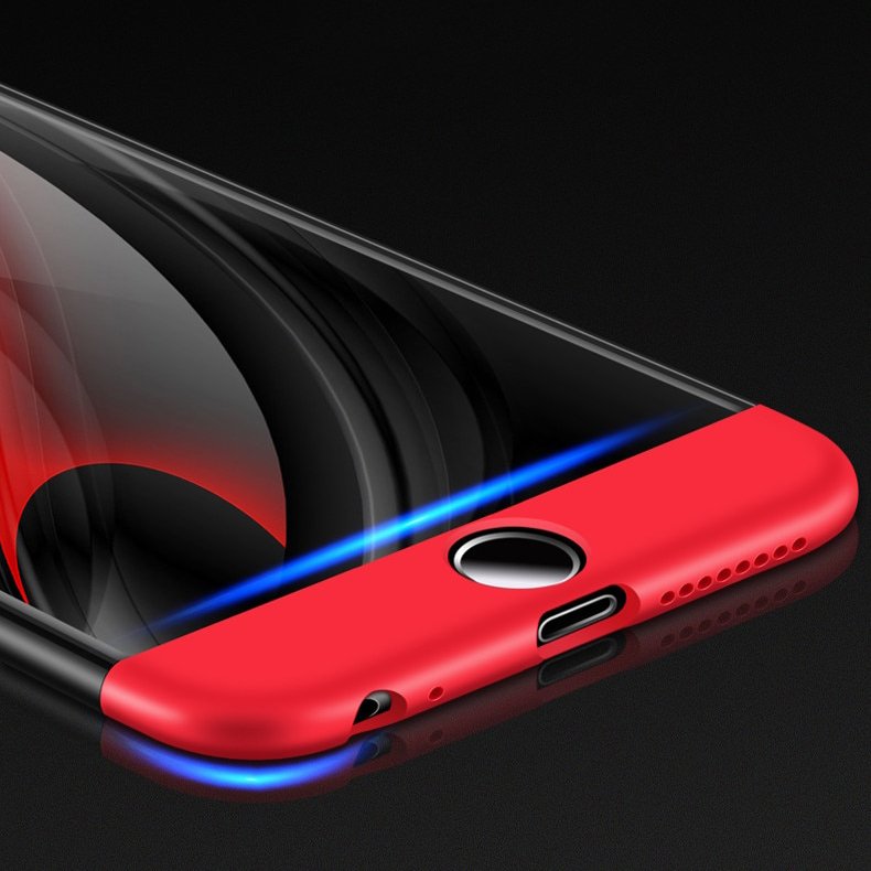 Oboustranné pouzdro 360 Full body protection červeno-černé – iPhone 6 / 6S | Levné Kryty | Levné Kryty | Levné Kryty