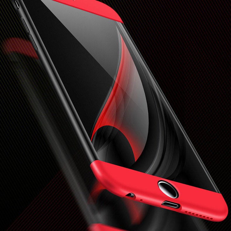 Oboustranné pouzdro 360 Full body protection červeno-černé – iPhone 6 / 6S | Levné Kryty | Levné Kryty | Levné Kryty