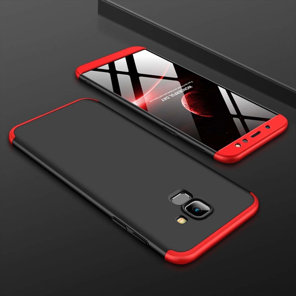 Oboustranné pouzdro 360 Full body protection červeno-černé – Samsung Galaxy A6 2018 | Levné Kryty | Levné Kryty | Levné Kryty