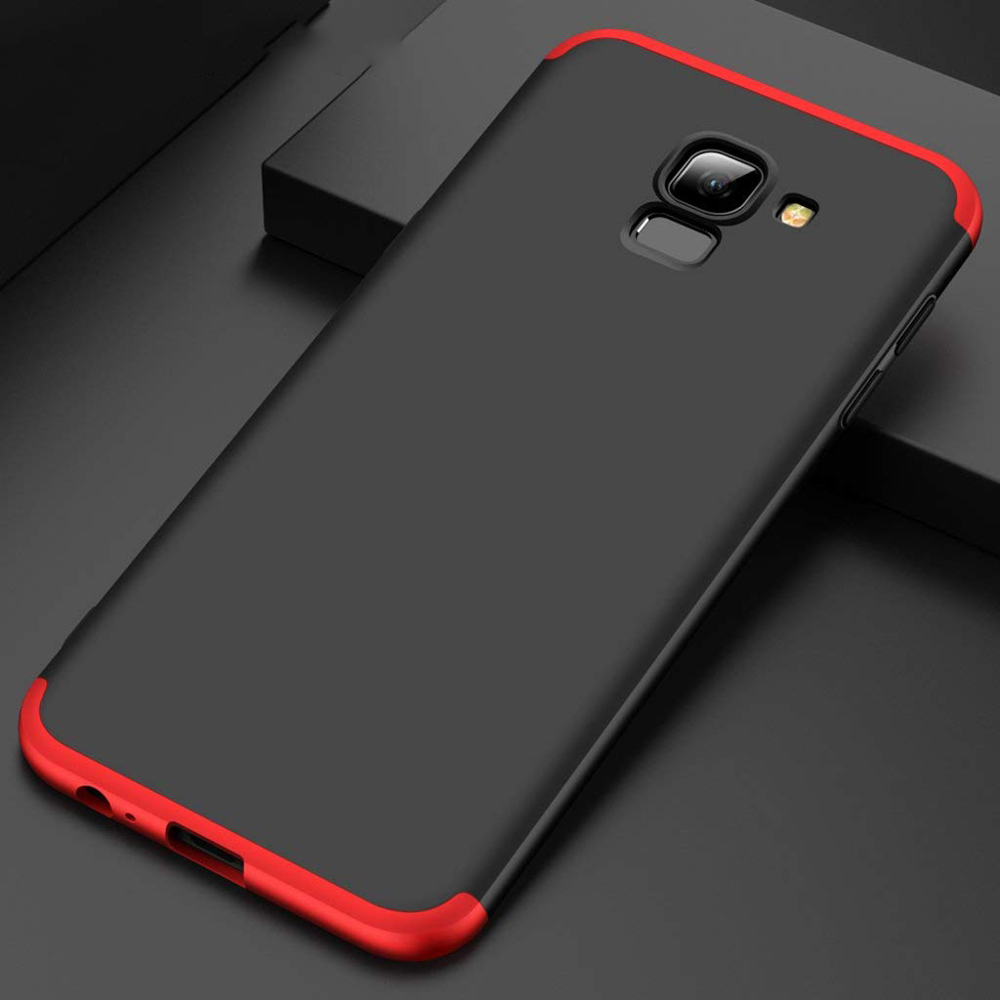 Oboustranné pouzdro 360 Full body protection červeno-černé – Samsung Galaxy A6 2018 | Levné Kryty | Levné Kryty | Levné Kryty