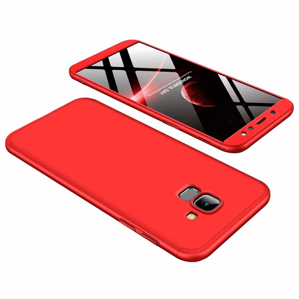 Oboustranné pouzdro 360 Full body protection červené – Samsung Galaxy A6 2018 | Levné Kryty | Levné Kryty | Levné Kryty
