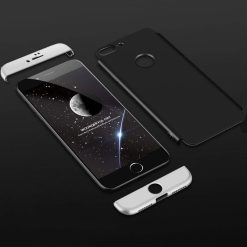 Alternative view of Oboustranné pouzdro 360 Full body protection stříbrno-černé – iPhone 8 Plus