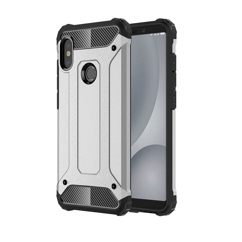 Odolný kryt Hybrid Armor stříbrný – Xiaomi Mi A2 | Levné Kryty | Levné Kryty | Levné Kryty