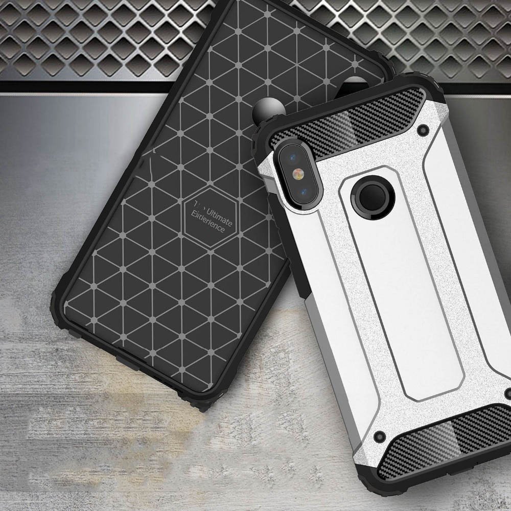 Odolný kryt Hybrid Armor stříbrný – Xiaomi Mi A2 | Levné Kryty | Levné Kryty | Levné Kryty