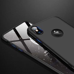 Oboustranné pouzdro 360 Full body protection černé s dírou na Apple logo – iPhone Xr | Levné Kryty | Levné Kryty | Levné Kryty