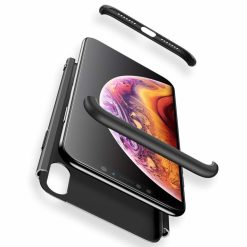Oboustranné pouzdro 360 Full body protection černé s dírou na Apple logo – iPhone Xr | Levné Kryty | Levné Kryty | Levné Kryty