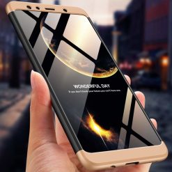 Oboustranné pouzdro 360 Full body protection zlato-černé – Samsung Galaxy A7 2018 (A750) | Levné Kryty | Levné Kryty | Levné Kryty