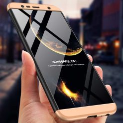 Oboustranné pouzdro 360 Full body protection zlato-černé – Samsung Galaxy J4+ (J4 Plus) | Levné Kryty | Levné Kryty | Levné Kryty