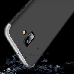 Oboustranné pouzdro 360 Full body protection stříbrno-černé – Samsung Galaxy J6+ (J6 Plus) | Levné Kryty | Levné Kryty | Levné Kryty