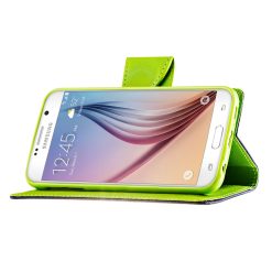 Peněženkové pouzdro Fancy Book modro-limetkové – Samsung Galaxy S9 | Levné Kryty | Levné Kryty | Levné Kryty