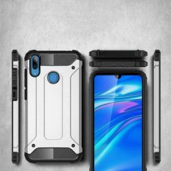 Odolný kryt Hybrid Armor stříbrný – Huawei Y6 2019 | Levné Kryty | Levné Kryty | Levné Kryty