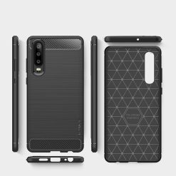 Zadní kryt iPaky Slim Carbon černý – Huawei P30 Lite | Levné Kryty | Levné Kryty | Levné Kryty