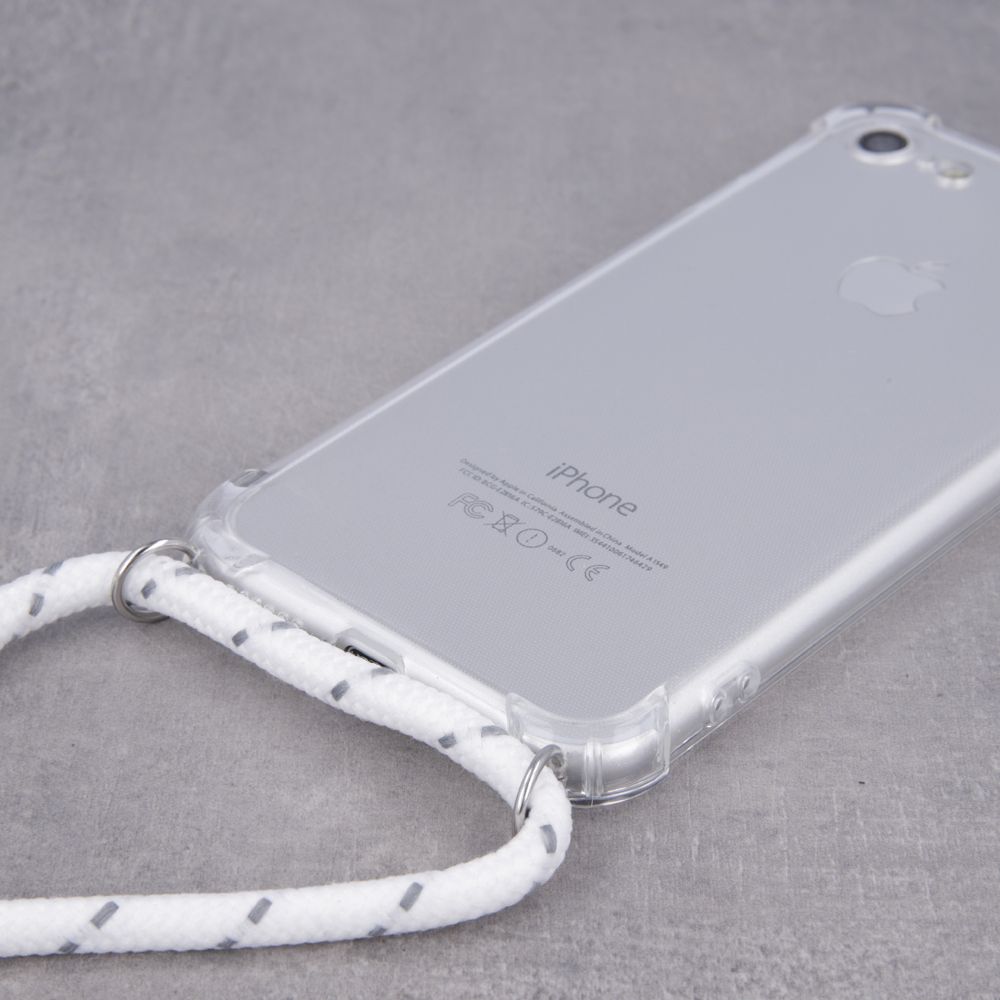 Zadní transparentní kryt s bílou šňůrkou Neck Strap – Huawei P Smart 2019 / Honor 10 Lite | Levné Kryty | Levné Kryty | Levné Kryty