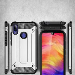 Odolný kryt Hybrid Armor stříbrný – Xiaomi Redmi Note 7 | Levné Kryty | Levné Kryty | Levné Kryty