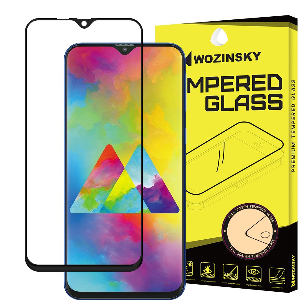 Tvrzené sklo celopovrchové 9H Wozinsky černé – Samsung Galaxy M20 | Levné Kryty | Levné Kryty | Levné Kryty