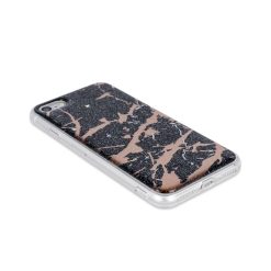 Alternative view of Zadní kryt s potiskem Marble černý – iPhone Xr