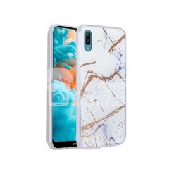 Zadní kryt s potiskem Marble bílý – Huawei Y6 2019 | Levné Kryty | Levné Kryty | Levné Kryty
