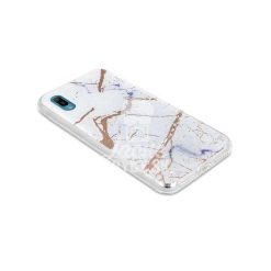 Zadní kryt s potiskem Marble bílý – Huawei Y6 2019 | Levné Kryty | Levné Kryty | Levné Kryty
