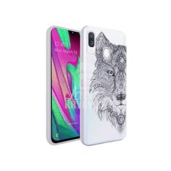 Zadní kryt Trendy s potiskem Vlk transparentní – Samsung Galaxy A40 | Levné Kryty | Levné Kryty | Levné Kryty