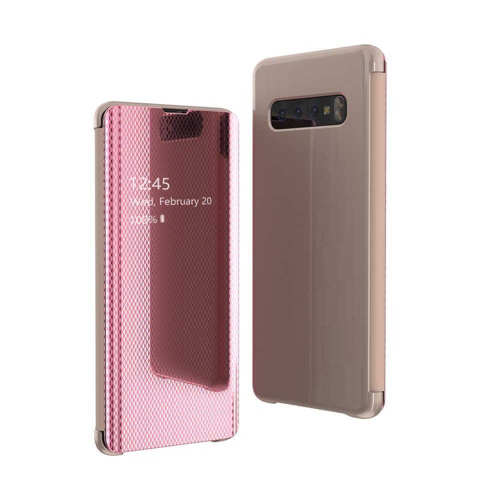Průhledný kryt Flip View Case růžový – Samsung Galaxy S10e | Levné Kryty | Levné Kryty | Levné Kryty