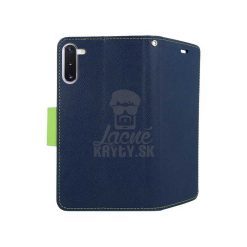 Peněženkové pouzdro Fancy Book modro-limetkové – Samsung Galaxy Note 10 | Levné Kryty | Levné Kryty | Levné Kryty