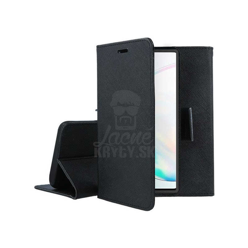 Peněženkové pouzdro Fancy Book černé – Samsung Galaxy Note 10 Plus (10+) | Levné Kryty | Levné Kryty | Levné Kryty