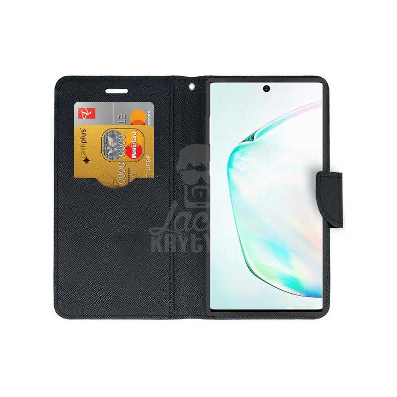Peněženkové pouzdro Fancy Book černé – Samsung Galaxy Note 10 Plus (10+) | Levné Kryty | Levné Kryty | Levné Kryty