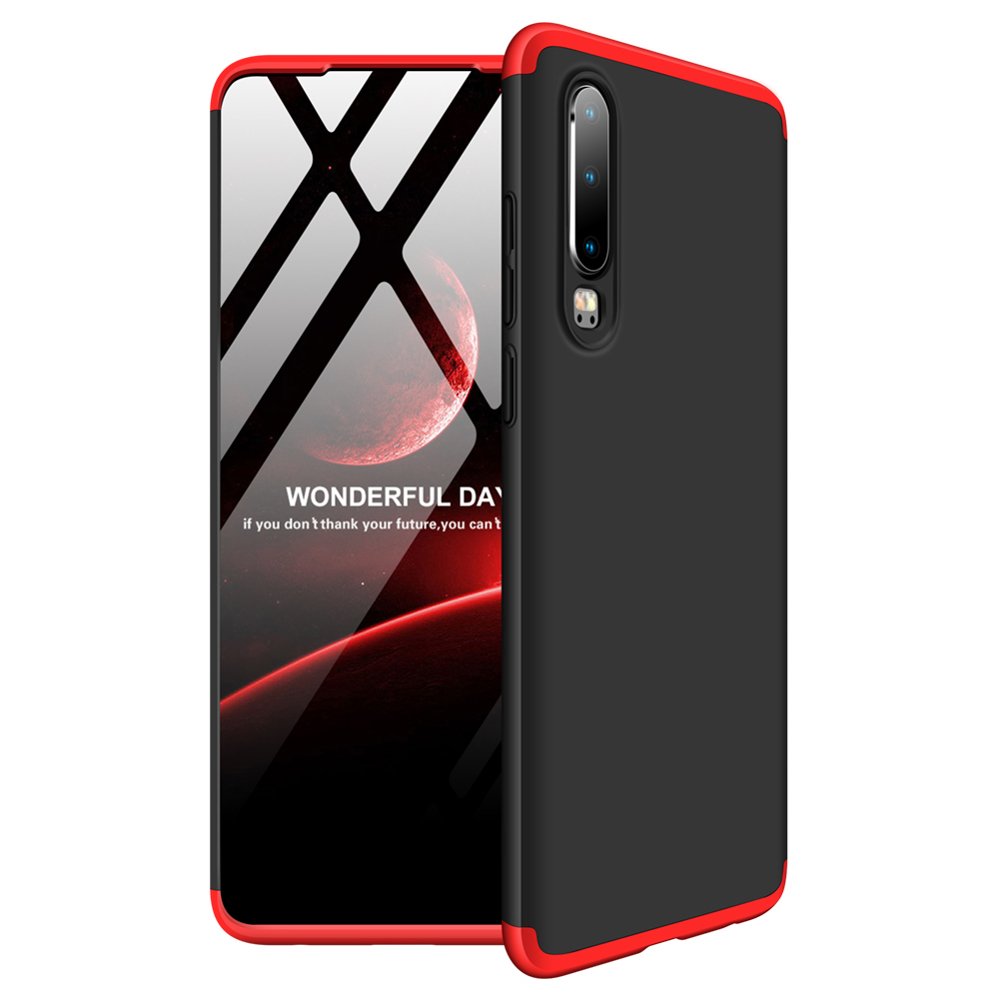 Oboustranné pouzdro 360 Full body protection červeno-černé – Huawei P30 | Levné Kryty | Levné Kryty | Levné Kryty