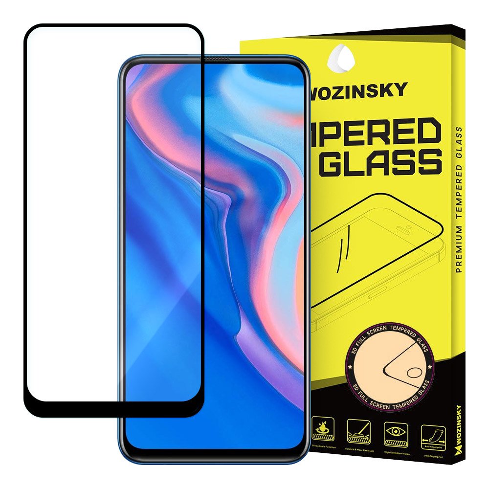 Tvrzené sklo celopovrchové 9H Wozinsky černé – Huawei P Smart Z / P Smart Pro / Honor 9X | Levné Kryty | Levné Kryty | Levné Kryty