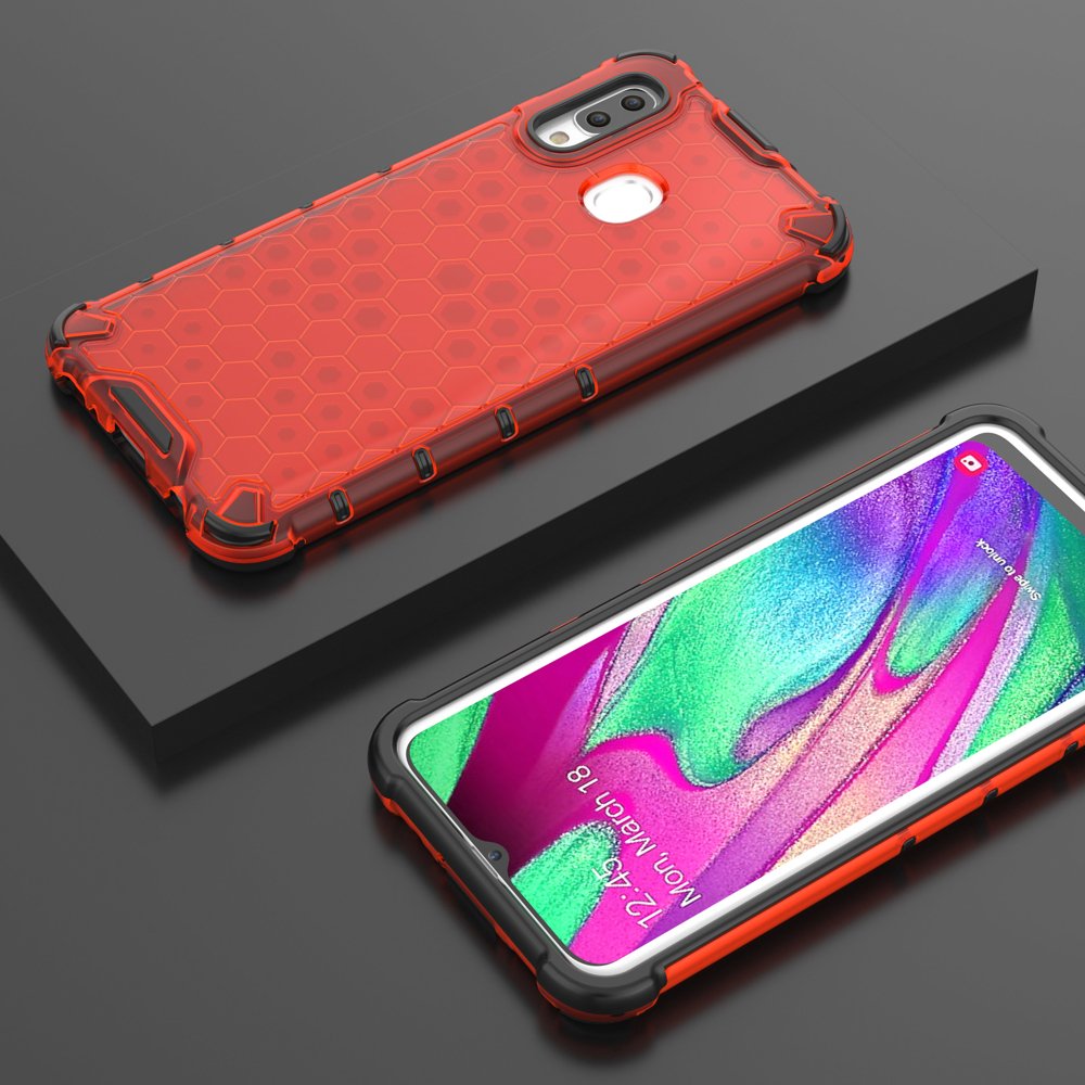 Odolný kryt Honeycomb Armor červený – Samsung Galaxy A40 | Levné Kryty | Levné Kryty | Levné Kryty
