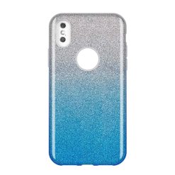 Třpytivý kryt Shining case transparentno-modrý – Apple iPhone Xs Max